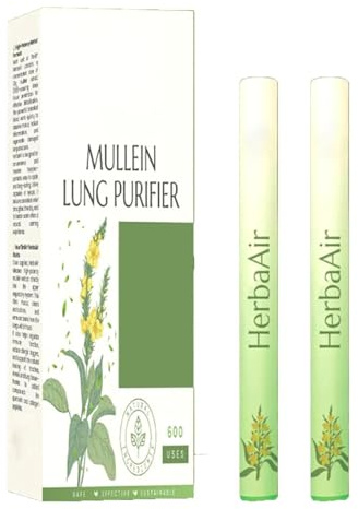 Purificatore Polmonare alle Erbe di Verbascum,Purificatore Polmonare Verbascum,Diffusori a Penna a Bases di Erbe Migliorati per Alleviare lo Stress, Inalatori Naturali per Respirare Meglio (2Pcs)
