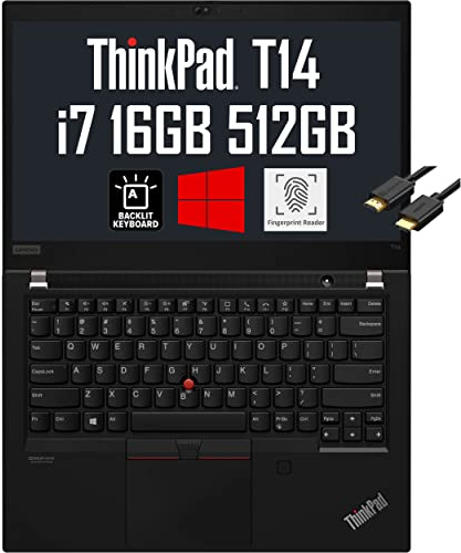 Lenovo ThinkPad T14s 2022 Touch screen da 14 pollici FHD 1080p (AMD 8 core Ryzen 7 Pro 5850U, 32 GB di RAM, 1 TB PCIe SSD), notebook aziendale, retroilluminato, webcam, cavo computer