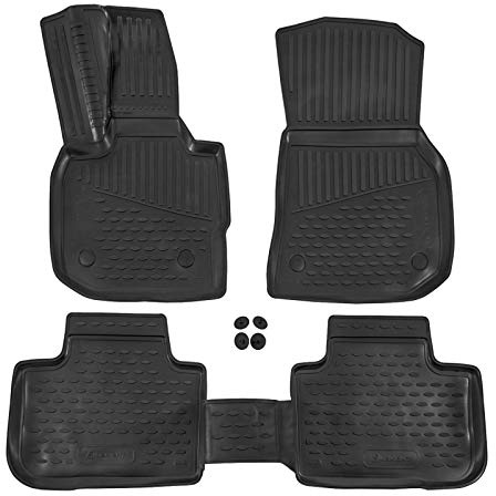 J&J AUTOMOTIVE Tappetini Auto in Gomma su Misura per Bmw X3 G01 2017-2023, Set da 4 Pezzi, 3D - con Bordo Alto, Antiscivolo, Inodore, Colore Nero, TPE
