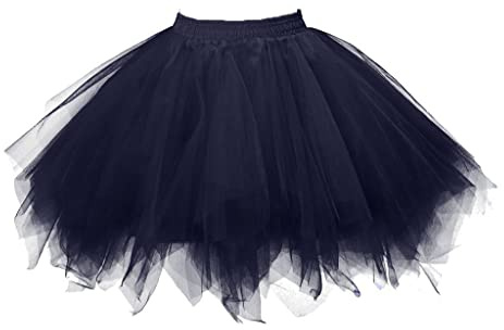 Jupe en tulle pour femme, ballet, danse, tutu vintage années 50 cocktail swing, princesse, jupon court, élégant, formel, O, Taille unique