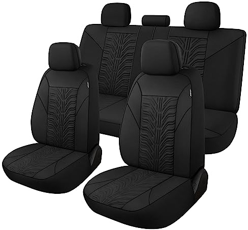 CAROMOP Juego Completo de Fundas de Asiento de Coche, Lavables y Transpirables, Fundas de Asiento de Banco Dividido para automóviles, Ajuste Universal para la mayoría de Fundas Interiores de Coche,