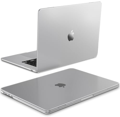 Fintie Hülle Kompatibel mit MacBook Air 15 Zoll M5 M4 M3 M2 A3448 A3241 A3114 A2941 (2026-2023), [100% Entspricht der Offiziellen Farbe] Premium Ultradünne Matte Hartschale Schutzhülle, Transparent