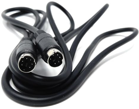 DRUT Câble Audio vidéo Mini-DIN 1,5 m 6 Broches Compatible avec Les systèmes de sonorisation, amplificateurs, Instruments de Musique, Communication de données, Programmation Radio, Radio Amateur