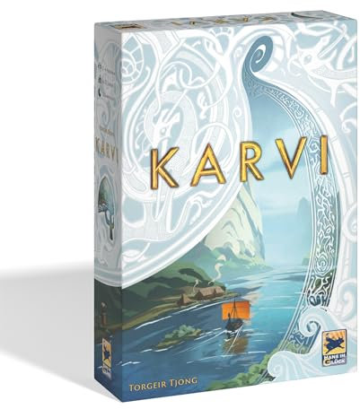 Karvi Brettspiel - Wikinger-Saga des Raiding and Trading! Episches Abenteuerspiel, Strategiespiel für Kinder & Erwachsene, ab 12 Jahren, 2-4 Spieler, 120 Minuten Spielzeit, hergestellt von Hans im