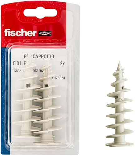 Fischer FID II Plus 80 mm, 2 chevilles pour manteau, isolantes, utilisables avec cheville chimique, 573824