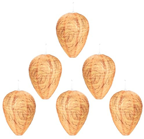 6 Wiederverwendbares Wespenabwehr Nest, Wespenfalle für Haus, Haus und Garten Schutz vor Insekten, ökologische Wespenabwehr für den Außenbereich | 6 Stück