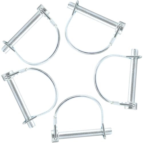 Ruidee 5 Pezzi Perno di Bloccaggio 8x60mm Heavy Duty Bloccaggio a Filo a Forma D Giunto di Sicurezza per Impieghi Perni di Blocco per Filo Pollice Perno di Accoppiamento di Sicurezza (DX/8x60mm)