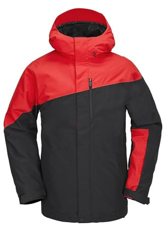 Volcom Insulated Winter Ski Jacket Primry-Chaqueta de esquí de Invierno aislada para Snowboard, Carmesí S5, X-Large para Hombre