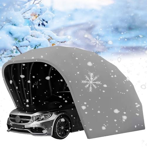 Posto auto coperto semiautomatico per esterno, tettoia telescopica portatile per auto, tettoia per protezione solare esterna resistente in acciaio inossidabile, posto auto coperto,5.9*2.5*2.45M