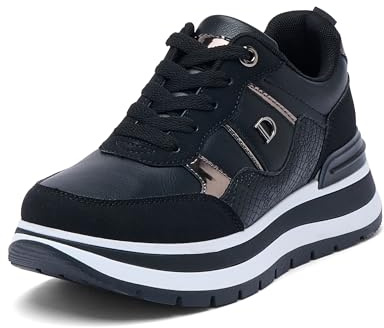 JOMIX Zapatillas Casual Mujer Cuña Deportivas Running de Deporte con Cordones para Talla 36-41 EU