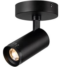 mirrea 5-Color Zoomable Indoor Spot Lights,LED Ceiling Spotlight Lighting Fixtures for Room and Hallway,Accent Light for Gallery,Black Directional Lamp for Home,2700-5000K,15°-45°,CRI90+,Pack of 1