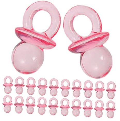 Milisten 200pcs Acrylic Mini Clear Pacifiers for Shower Favors Gender Reveal Party Decorations Sturdy Design Convenient for Baptism and Celebration Table Scatter