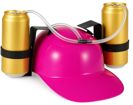 Relaxdays Gorra Cerveza para Dos Latas, PVC, 13 x 32 x 28 cm