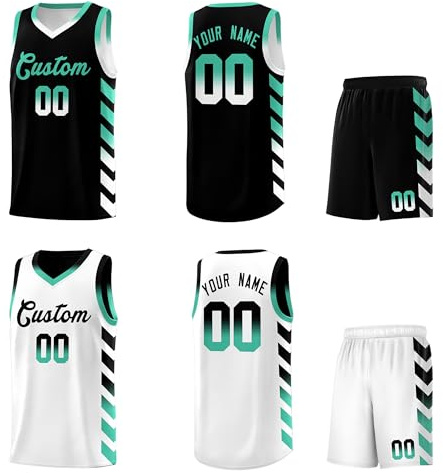 KXK Custom Reversible Basketball Jersey Sets for Men Women Youth Personalized Sports Shirt Printed Team Name Number Logo