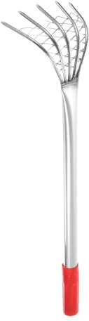 QUARKZMAN Rastrello Per Vongole 50 Cm Piccolo Rastrello Per Vongole Dissodatore Terreno Rastrello Erba Con Manico Ergonomico Per Scavo Frutti Di Mare Giardinaggio Coltivazione Cortile