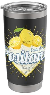 Limone Positano Costa d'Amalfi Italia Costiera Amalfitana Bicchiere termico in acciaio inox doppia parete