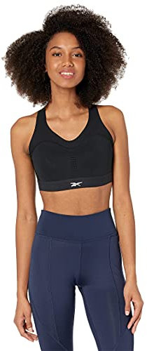 Reebok Women's Puremove+ High Impact Sports Bra, Opaque, Black, Small E-F Cup