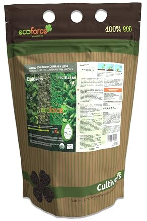 CULTIVERS Ökologischer Dünger für 5 kg Nadelbäume und Hecken (Kiefern, Fichten, Zypressen und Thuyas) natürlicher Dünger mit hoher NPK-Konzentration