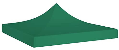 'vidaXL Party Tent Roof Replacement | Outdoor UV-Resistant Oxford Fabric Canopy with PVC Coating | Weather-Proof Pop-Up Gazebo Top | Green, 2x2m