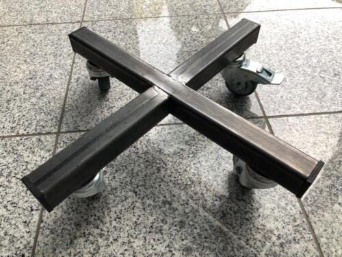 Pflanzenroller X-VRS400 Schwerlast Metall bis 400kg Rolli Blumenroller Untersetzer (VA30-600x600mm)