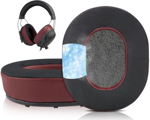 SOULWIT Kühlgel Ersatzpolster Ersatz Ohrpolster für Razer BlackShark Black Shark V2/V2 Pro Gaming-Headset(Nicht kompatibel mit V2 Pro 2023 oder V2 HyperSpeed ​​Wireless)