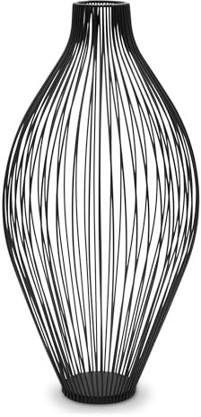 Metall Vase im Gitter Design für Trockenblumen - 45 cm - Deko Ständer für Kunstblumen - Kunstpflanzen Halter