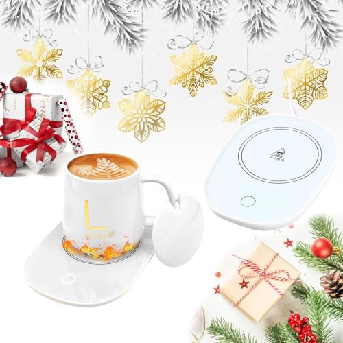 Scalda Bevande, Tazze Da Caffè, Scalda Tazza USB, Scaldatazze da Caffè, Coffee Warmer, Riscaldatore Caffè Intelligente, Scaldabagno Tazza USB Ufficio/Casa, Tazza Termica Caffè/Tè, Bianco
