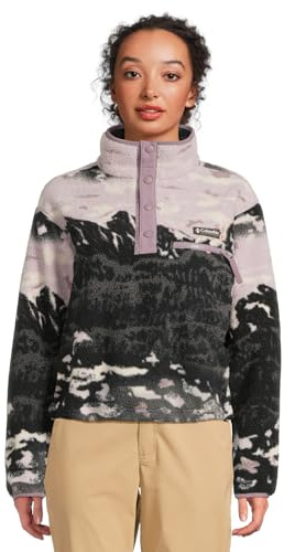 Columbia Demi-bouton-pression court imprimé Helvetia II pour femme, Shale Purple Sisters/Shale Purple, X-Small