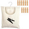 1 Pcs Peg Bag with 10 Pcs Bamboo Pegs, 27 * 32cm Pegs for Washing Line with Bag Durable and Sturdy, Reusable Used for Clothes, Socks, and Close Fitting Clothing Storage Indoor (Khaki)