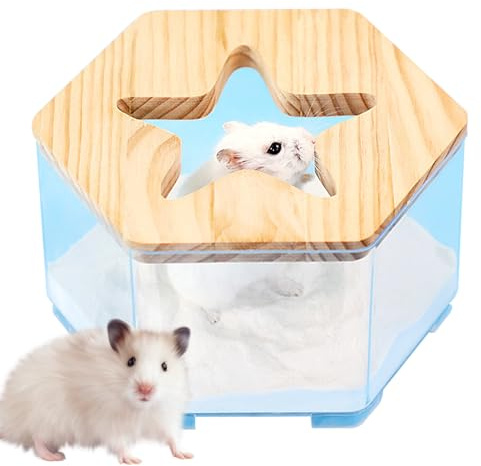 Generisk hamster sandbadbehållare – stänksäker sandleksbehållare | återanvändbara små djurtillbehör för sandbad rengöring och gräsklippningsspel