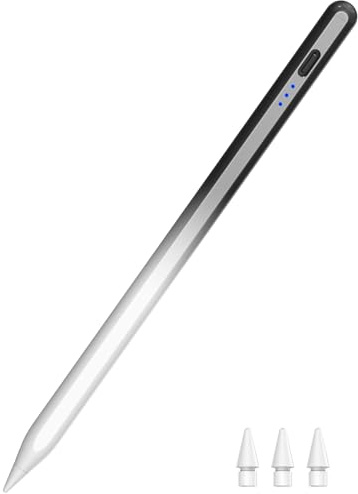 HATOKU Stylus Pen for iPad 2018-2025, 15 Mins Fast Charging Pencil 1st Gen with Tilt & Palm Rejection Digital Pens Stylus for iPad 6-11, Air 3/4/5/M2/M3, Mini 5/6/7, Pro 11/12.9/M4 M5 (Black White)