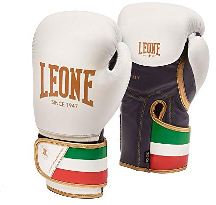 Leone 1947 Guantes DE Boxeo Italianos del 47, blanco/14 oz, GN039