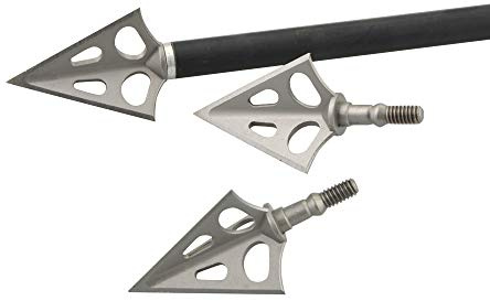 MILAEM 6 pièces 3 Lames Fixes Pointes de flèche 106 Grain Broadheads de tir à l'arc Chasse Arrow Heads Boulons pour arbalète et Arc à poulies