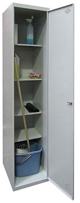 Simon Rack Armoire Métallique de Rangement 1800x400x400, 1 Porte, 4 Étagères, Charge 75 kg par Niveau, Gris - Simonlocker