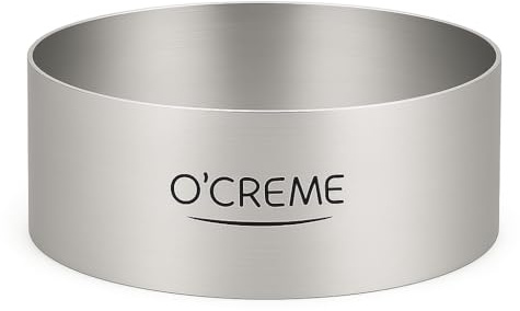 O'Creme Cake Ring Sturdy Stainless Steel Round Mousse Cake Ring Mold for Baking, Dessert Cake Decorating Pastry Rings 7 Inch Diameter x 3 Inch High