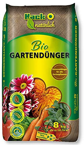 HACK Bio Gartendünger 8 kg Gemüsedünger Naturdünger Obstdünger Universaldünger