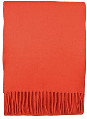 TOUTACOO, Bufanda de Lana - Hombre y Mujer - Fabricada en Francia (18b-Coral)