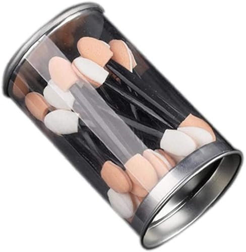 Pinceau de Fard à paupières Double Face 30 pièces Outils d'applicateur de Maquillage Ovale à Pointe éponge Portable pour Fard à paupières