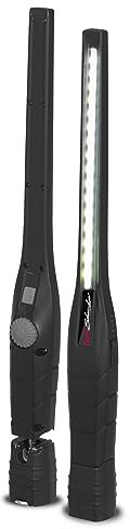 Schumacher SL184 Arbeitsleuchte Slim - Ultrahelle Richtbeleuchtung mit 360° Dreh- und Kippfunktion und Dimmer - Wiederaufladbarer Lithium-Ionen-Akku 2600mAh - Schwarz