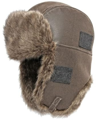 CHENNUO Pilotmössa för män med öronlappar, pälsmössa, vinter, utomhusmössa, pilotmössa, BRUN, 56-58