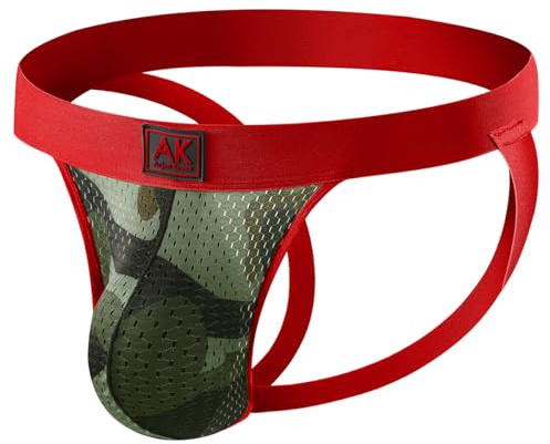 Casey Kevin kamouflage underkläder suspensorium herr jockstrap män, A4-röd