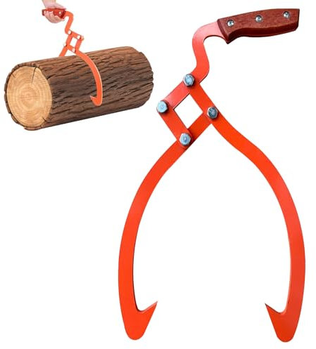 Pinze per tronchi da 33 cm/50,8 cm, resistenti, con 2 artigli per legname, gancio per sollevamento tronchi, con impugnatura antiscivolo, strumento per trascinare e trasportare tronchi (50,8 cm)