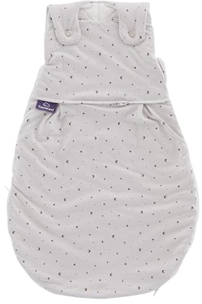 Dreameland, sacco a pelo per neonati, 3 pezzi, colore grigio luna, traspirante, 2,5 TOG, sacco a pelo per tutto l'anno, per l'estate e l'inverno, certificato Öko-Tex 100