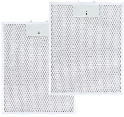 Btstil Lot de 2 filtres à graisse en métal pour hotte aspirante - 300 x 250 x 9 mm - Universel - Avec grille métallique - 300 x 250 x 9 mm