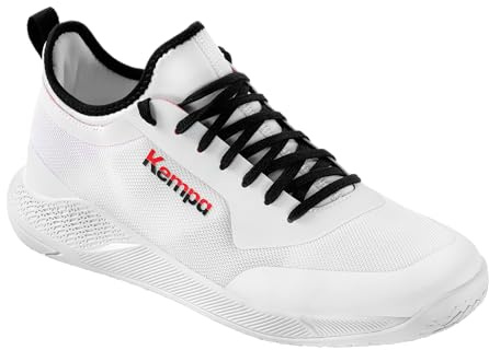 Kempa Kourtfly Jr Handball-Schuhe, weiß/rot/schwarz, 35 EU