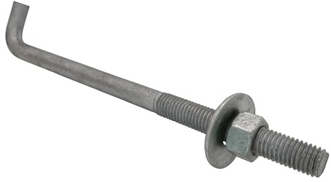 5/8 x 10-inch Galvanized Threaded Anchor Bolts with Hardware for Wood, Concrete (10 Pack)