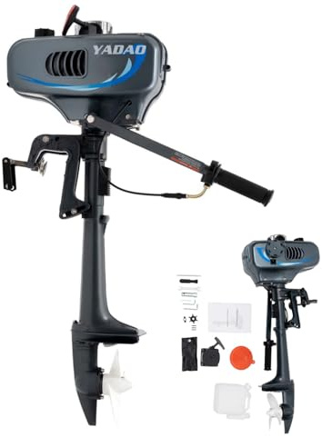 3,5 CV fuera de borda de 2 tiempos, fueraborda eléctrico, motor de barco, motor de gasolina, sistema CDI, refrigeración por medio agua y medio aire, motor fuera de borda de gasolina, motor potente