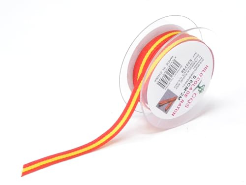 6mm x 2 metros. cinta bandera española rollo de tela para artes y manualidades. coser tela. Decoración de la bandera de España.