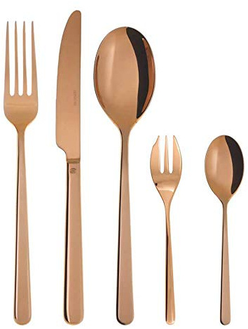 Rosenthal Sambonet - Linear PVD - Besteckset, Besteck, Essbesteck - Farbe: Kupfer - 30-teilig - Spülmaschinenfest 462,60 €