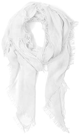 JOPHY & CO. Sciarpa Donna Uomo Elegante Leggera Morbida a Stola Rettangolare in Fibra di Bambù a Tinta Unita o Fantasia Colori (Bianco)